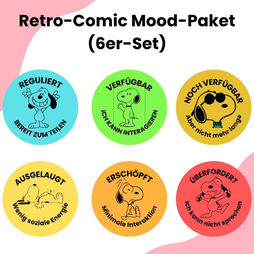 Retro-Comic Mood-Paket (6er-Set)